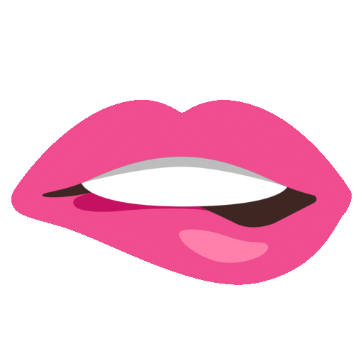 biting lip animated