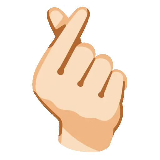 Hand With Index Finger And Thumb Crossed animated emoji