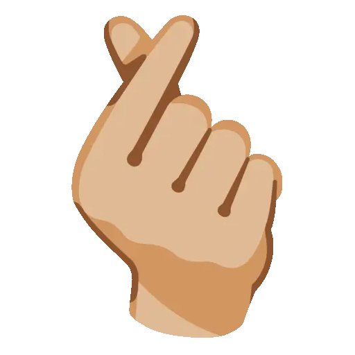 Hand With Index Finger And Thumb Crossed animated emoji