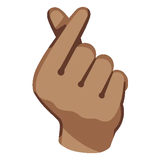 Hand With Index Finger And Thumb Crossed animated emoji