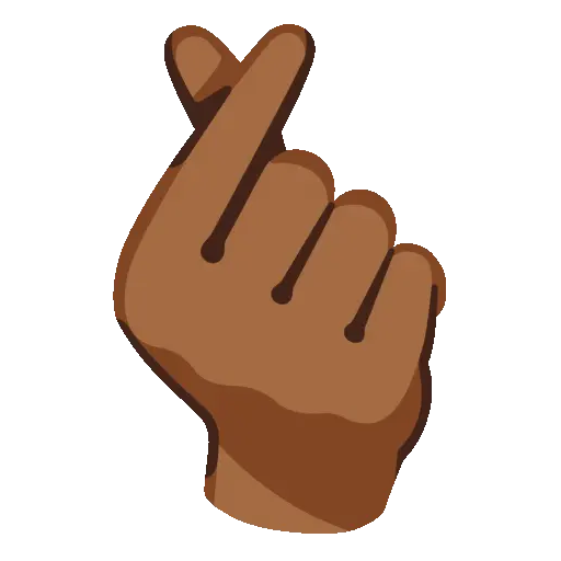 Hand With Index Finger And Thumb Crossed animated emoji