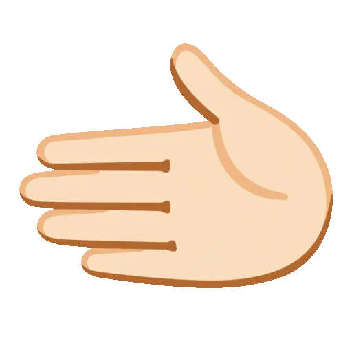 Leftwards Hand animated emoji