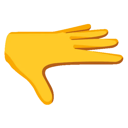 Palm Down Hand emoji