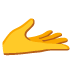 Palm Up Hand emoji on Google