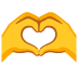 Heart Hands emoji on Google
