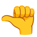 leftwards thumb sign, Google Noto