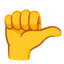 rightwards thumb sign, Google Noto