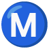 Circled M emoji on Google