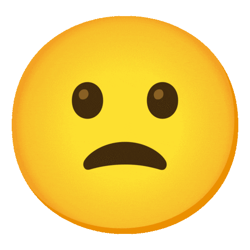 frowning face animated