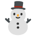 Snowman Without Snow emoji on Google
