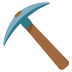 Pickaxe emoji on Google