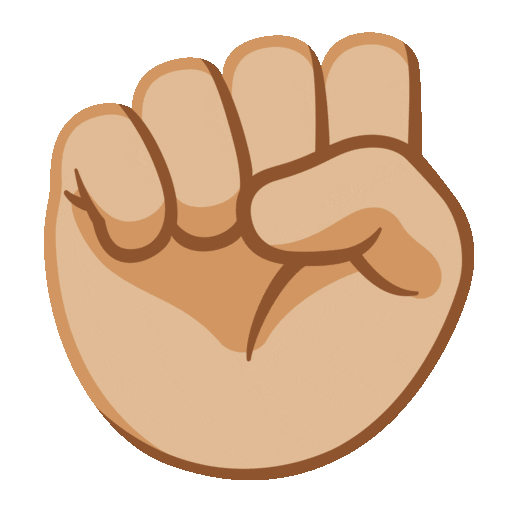 Raised Fist: Light-Medium Skin Tone Noto Animated emoji