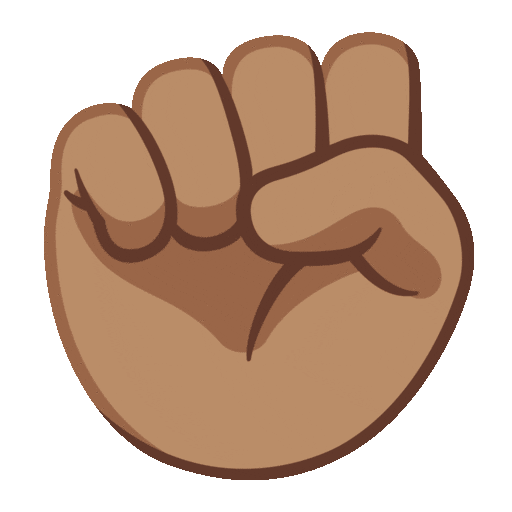 Raised Fist: Medium Skin Tone Noto Animated emoji