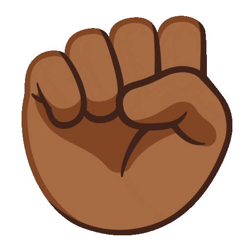Raised Fist: Medium-Dark Skin Tone Noto Animated emoji