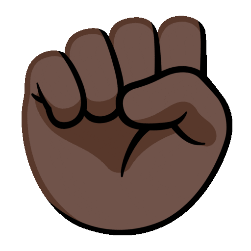 Raised Fist: Dark Skin Tone Noto Animated emoji
