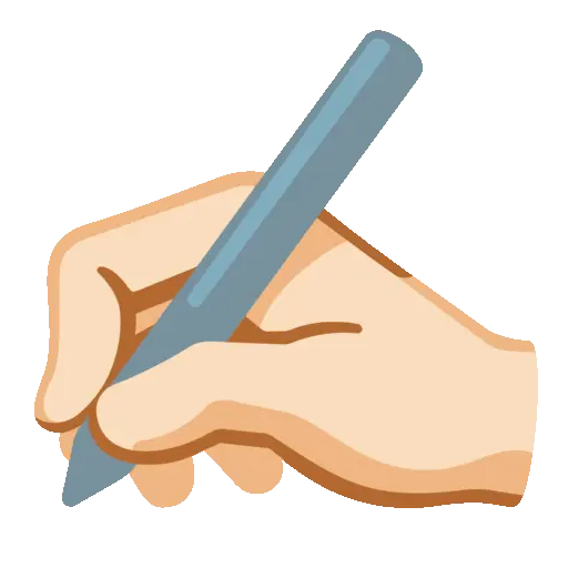 Writing Hand animated emoji