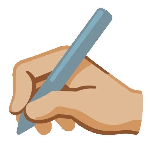 Writing Hand animated emoji