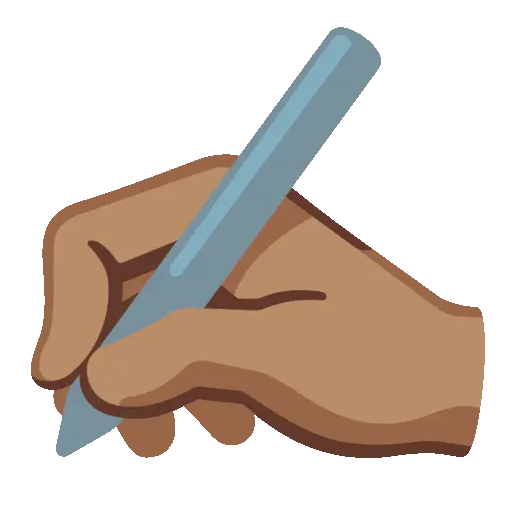 Writing Hand animated emoji