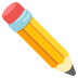 Pencil emoji on Google