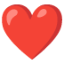 Red Heart emoji on Google