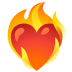 heart on fire emoji on Google