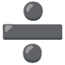 Divide Sign emoji on Google