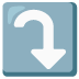Right Arrow Curving Down emoji on Google